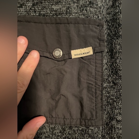 Men’s Woolrich Gray Fleece 1/4 Snap Large - Picture 2 of 4